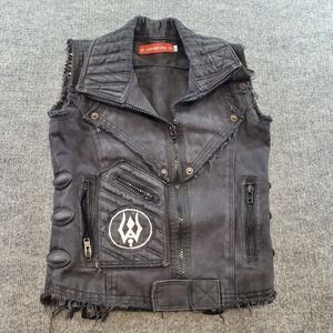 FREAKS COSMOS TRIBE COSMOS RIDER WOMEN'S DENIM VEST‎ – SIZE XS